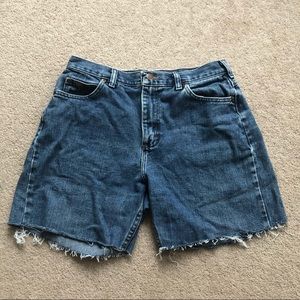 Denim blue jean shorts
